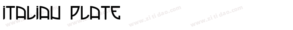 Italian Plate字体转换
